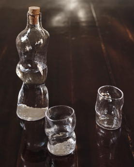 Ferm Living Flasche Dimple clear