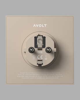 Avolt Mehrfachstecker Square 2 USB C wall mounted