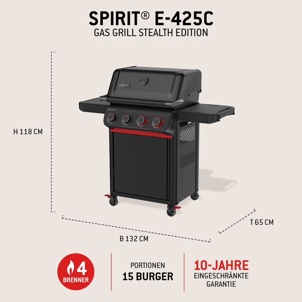 Weber Gasgrill SPIRIT E-425C, Stealth Edition (2026) 2