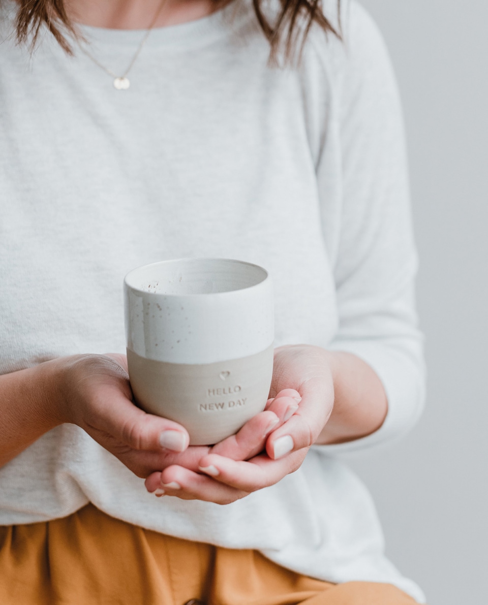 Eulenschnitt Becher Hello New Day 2