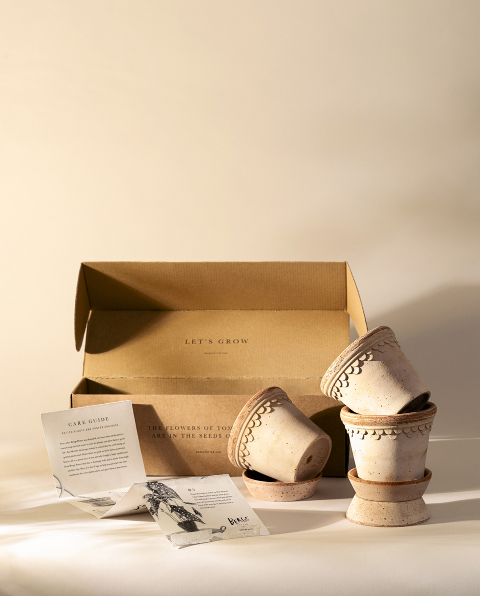 Bergs Potter Blumentopf  Set The Københavner Raw Pot inkl. Untersetzer 2