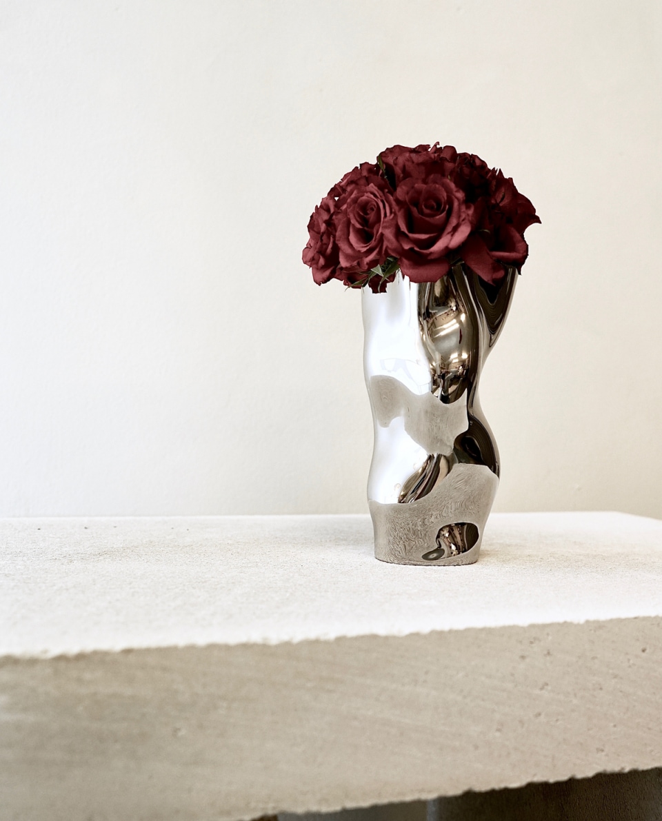 Hein Studio Vase Ostrea 25 Nickel 2