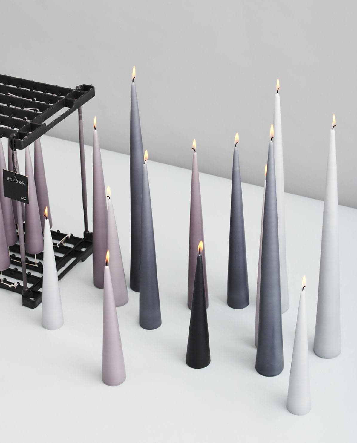 Kegelkerze Set Cone Candles 25 cm H
