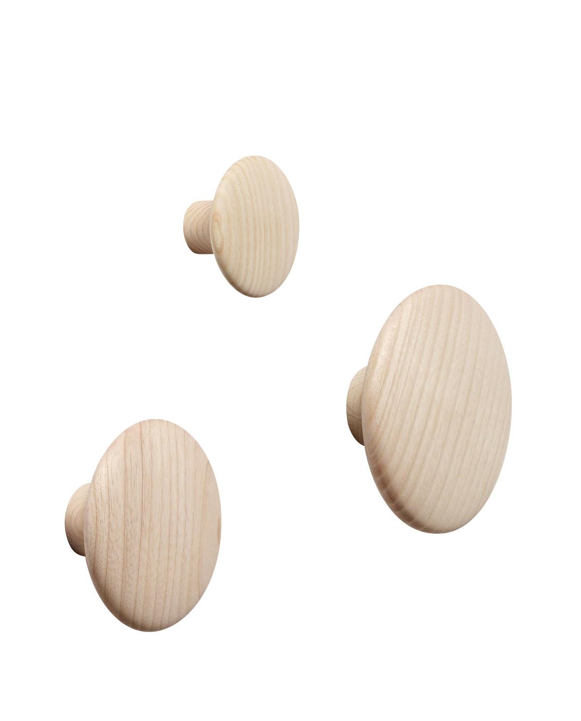 Wandhaken Dots Wood ⌀ 6,5 cm