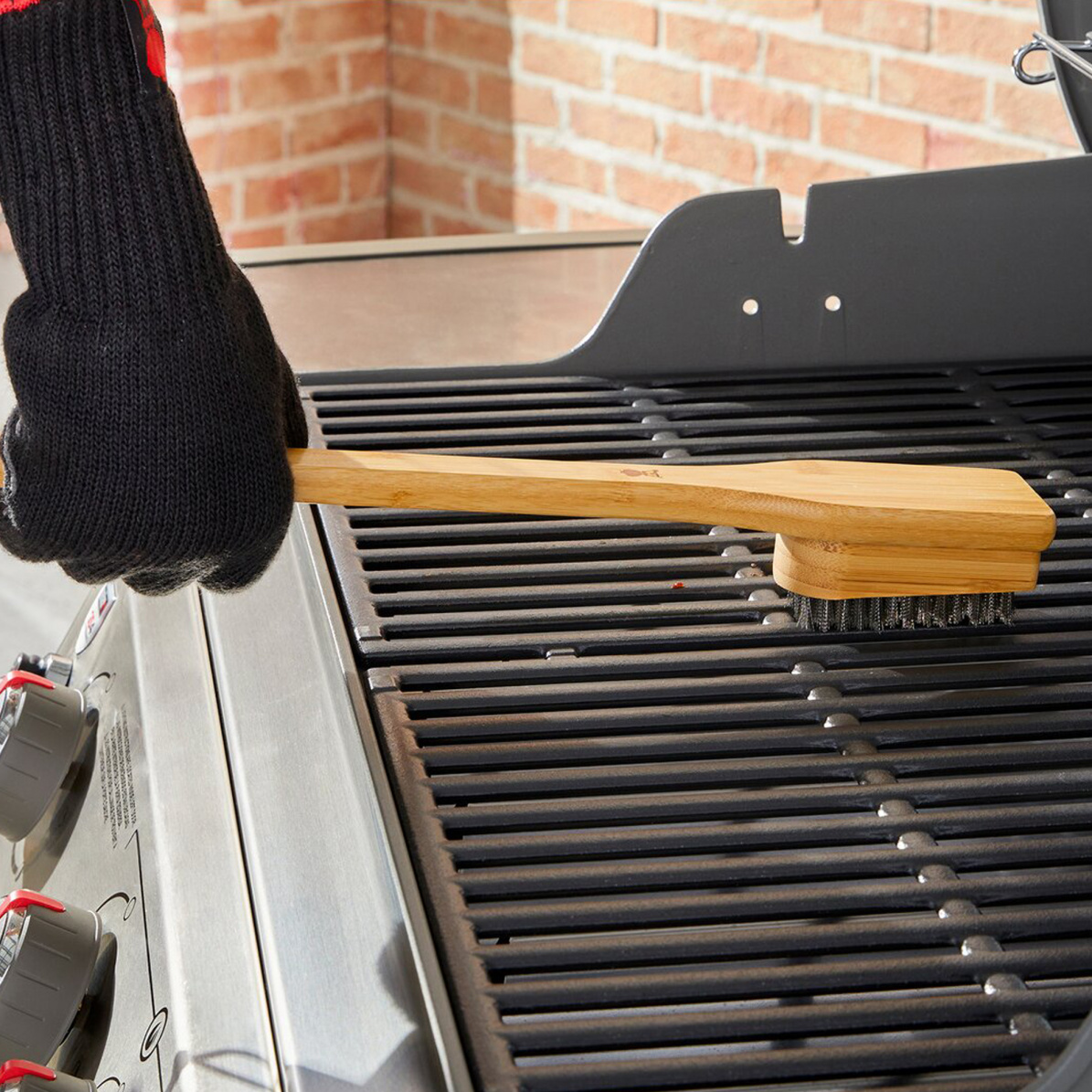 Weber Grillbürste mit Bambusholzgriff, 46 cm