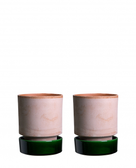 Bergs Potter Blumentopf Set The Hoff Raw Pot inkl. Untersetzer Glazed