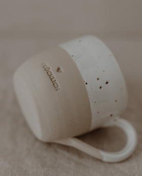 Eulenschnitt Cappuccino Tasse Glücklich