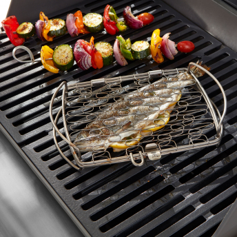 Weber Fisch und Gemüsehalter klein, Edelstahl