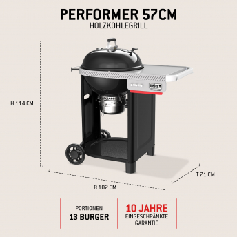 Weber Holzkohlegrill Performer, 57 cm, schwarz (2026)