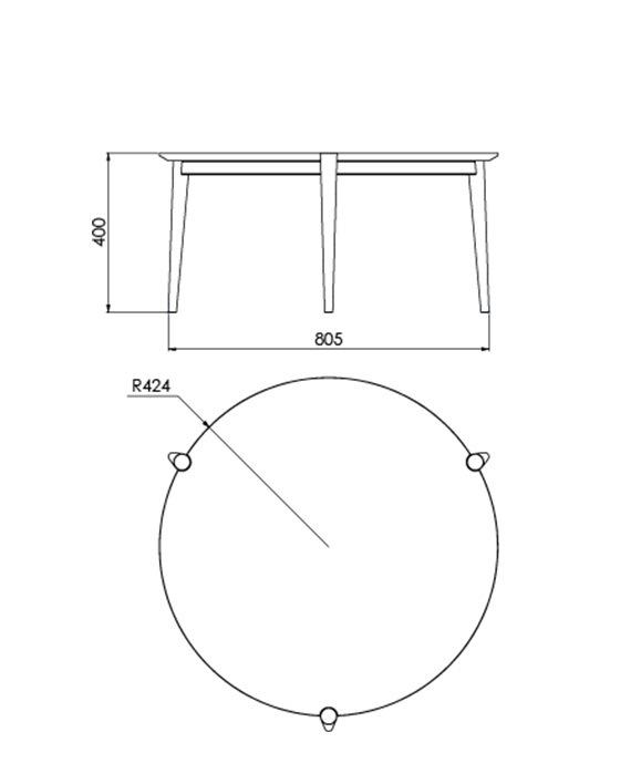 Beistelltisch Coffee Table D102 Søs ⌀ 70 cm