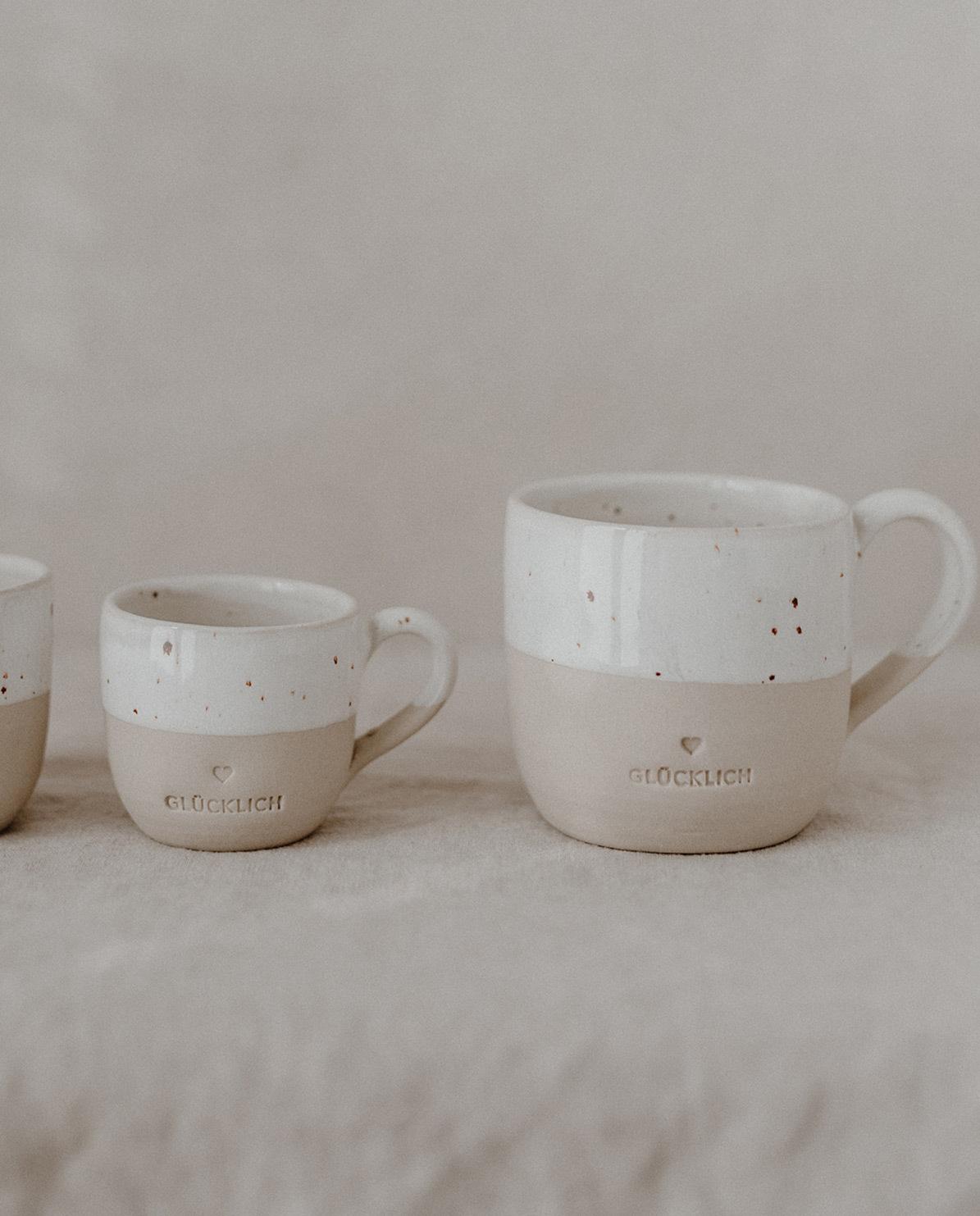 Cappuccino Tasse Glücklich One Size