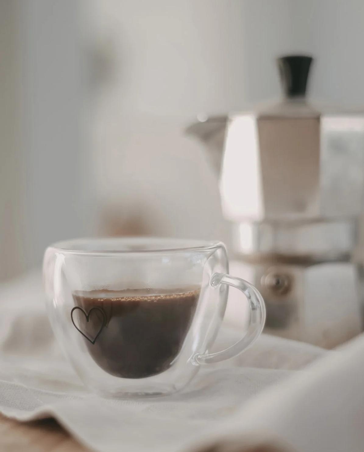 Tasse Herz doppelwandig One Size