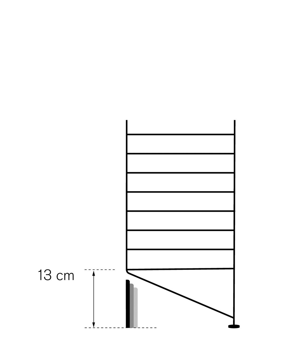 String Furniture Bodenleiter System 85 x 30 cm