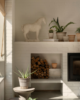 Bergs Potter Blumentopf Atlas Raw Pot inkl. Untersetzer