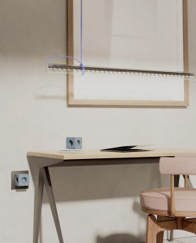 Avolt Mehrfachstecker Square 2 USB C wall mounted