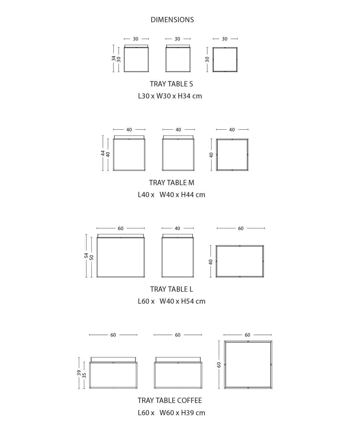 Beistelltisch Tray L One Size