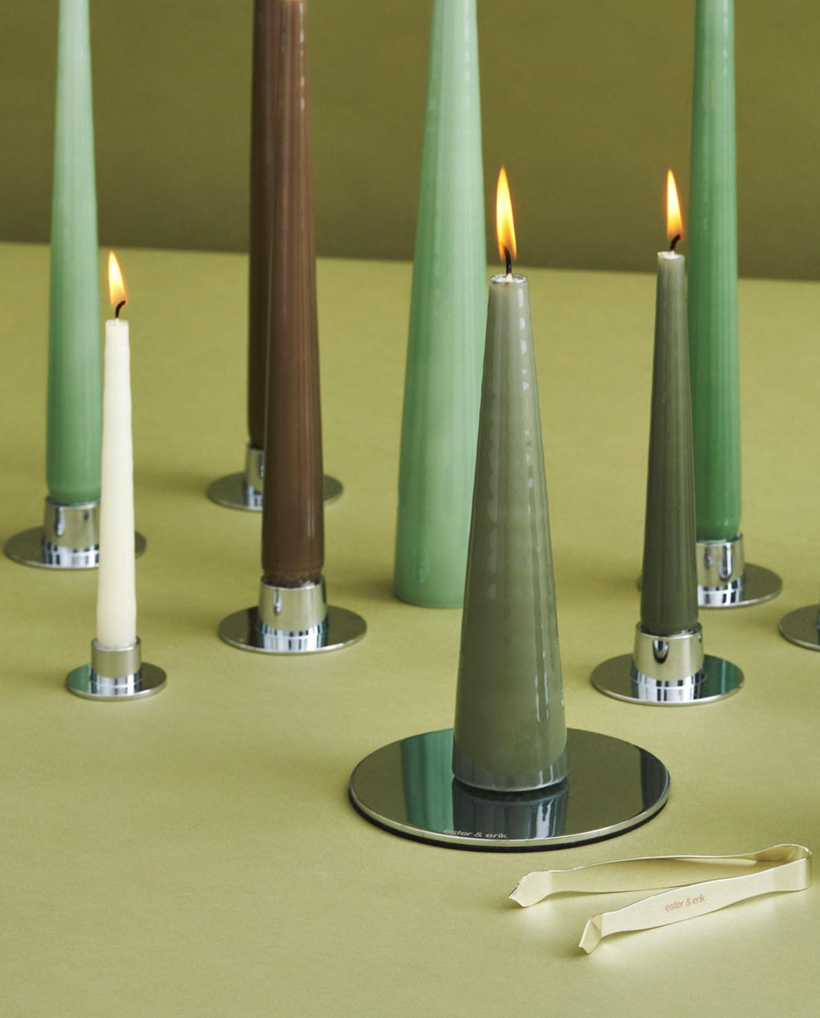 Kegelkerze Set Cone Candles 25 cm H