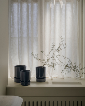 Bergs Potter Blumentopf The Hoff Glazed Pot inkl. Untersetzer