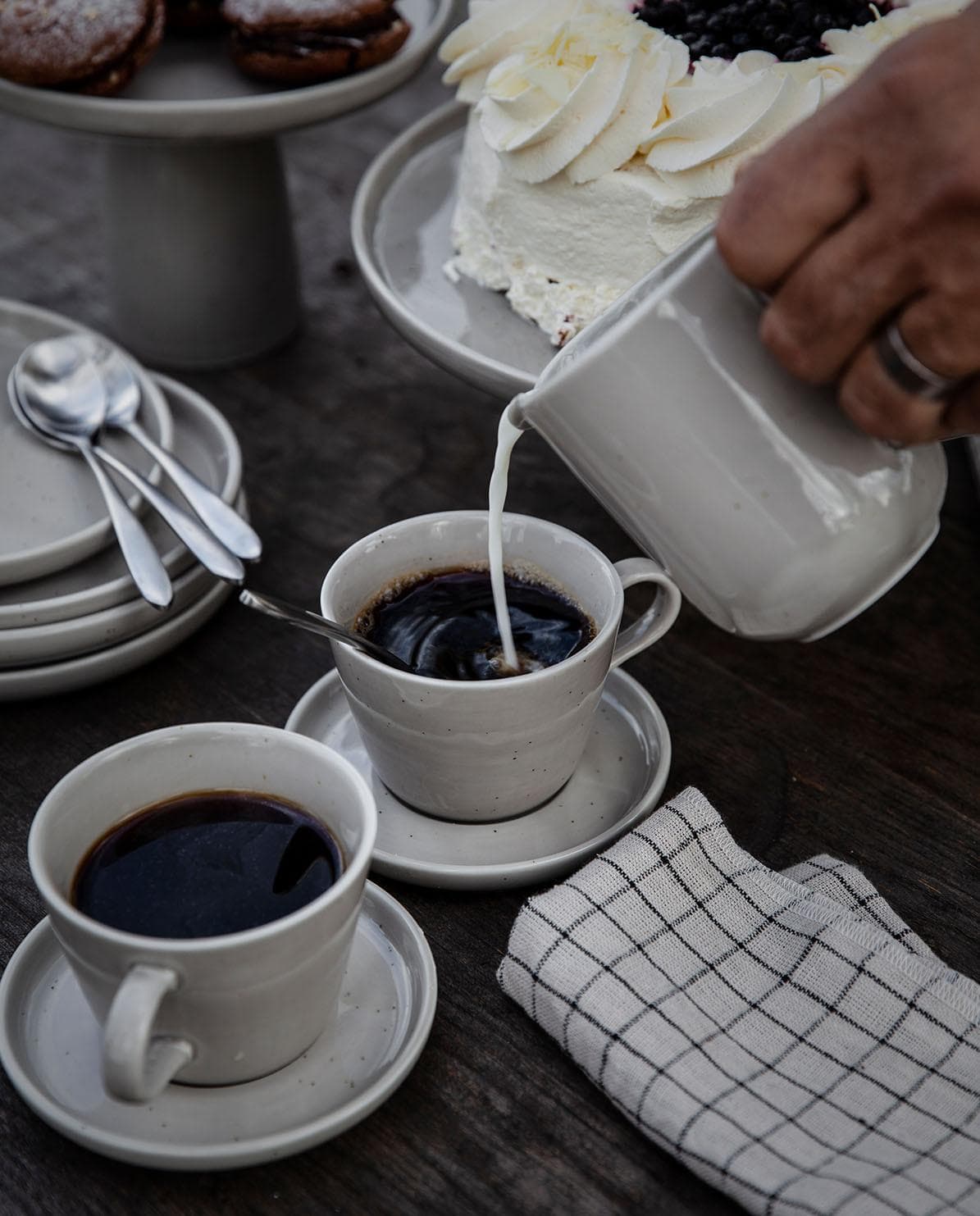 Kaffeetasse mit Untersetzer Fika One Size