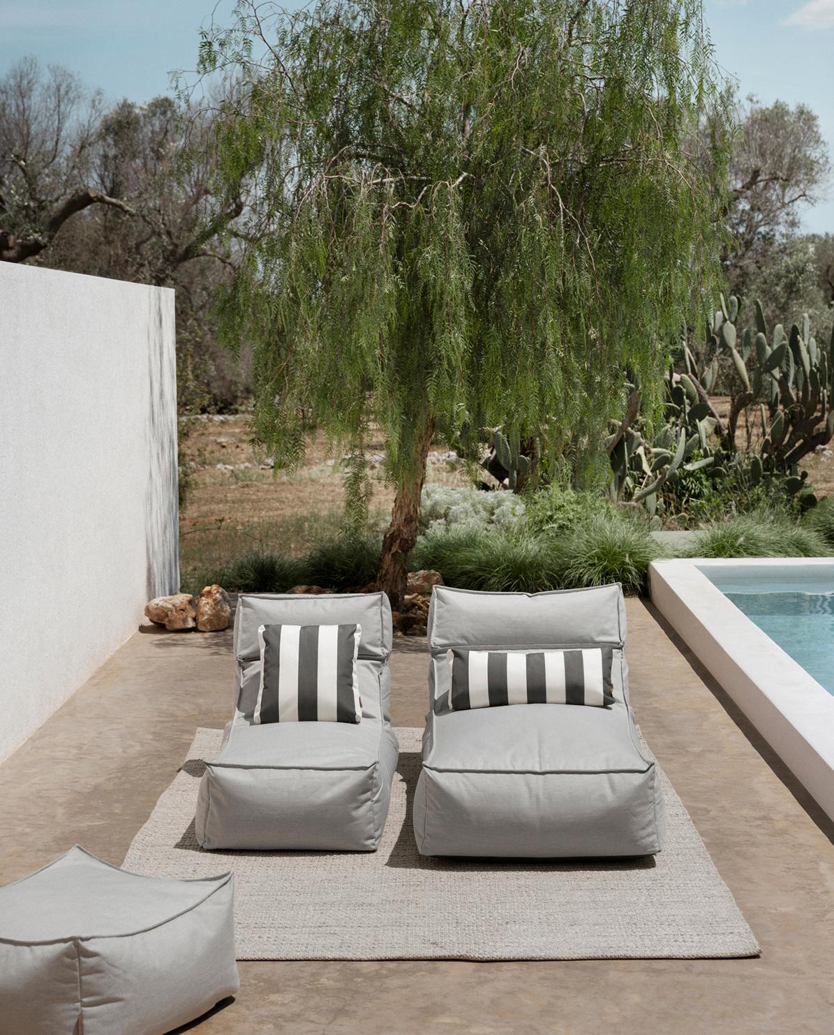 Kissen Stay Outdoor gestreift 45 x 45 cm