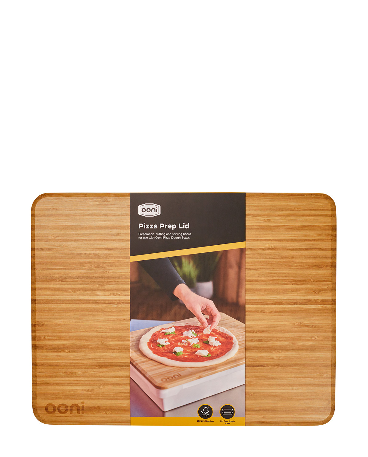 Ooni Bambusdeckel für Aufbewahrungsbox Pizzateig One Size