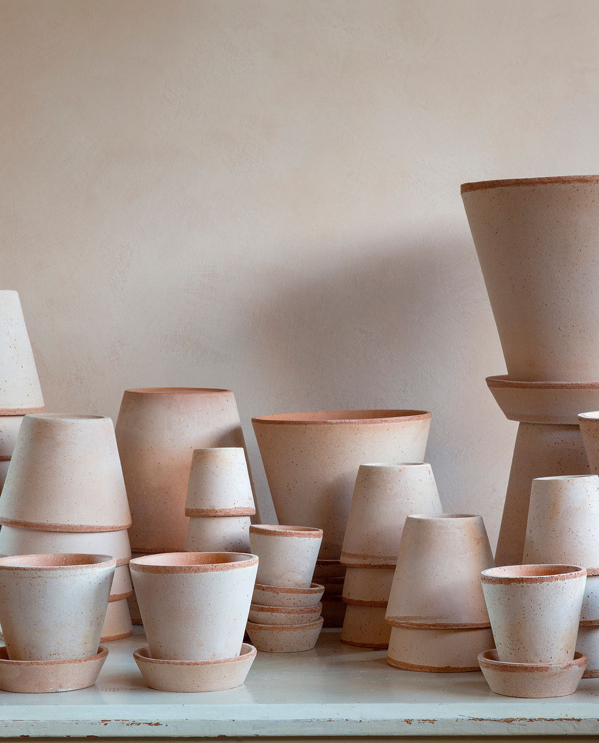 Bergs Potter Blumentopf The Julie Raw Pot inkl. Untersetzer Ø 14 cm