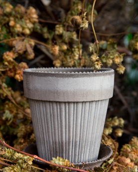 Bergs Potter Blumentopf Simona Raw Pot inkl. Untersetzer