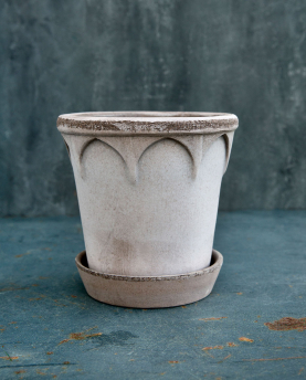 Bergs Potter Blumentopf The Elisabeth Raw Pot inkl. Untersetzer