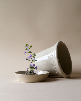 Bergs Potter Blumentopf The Københavner Glazed Pot inkl. Untersetzer