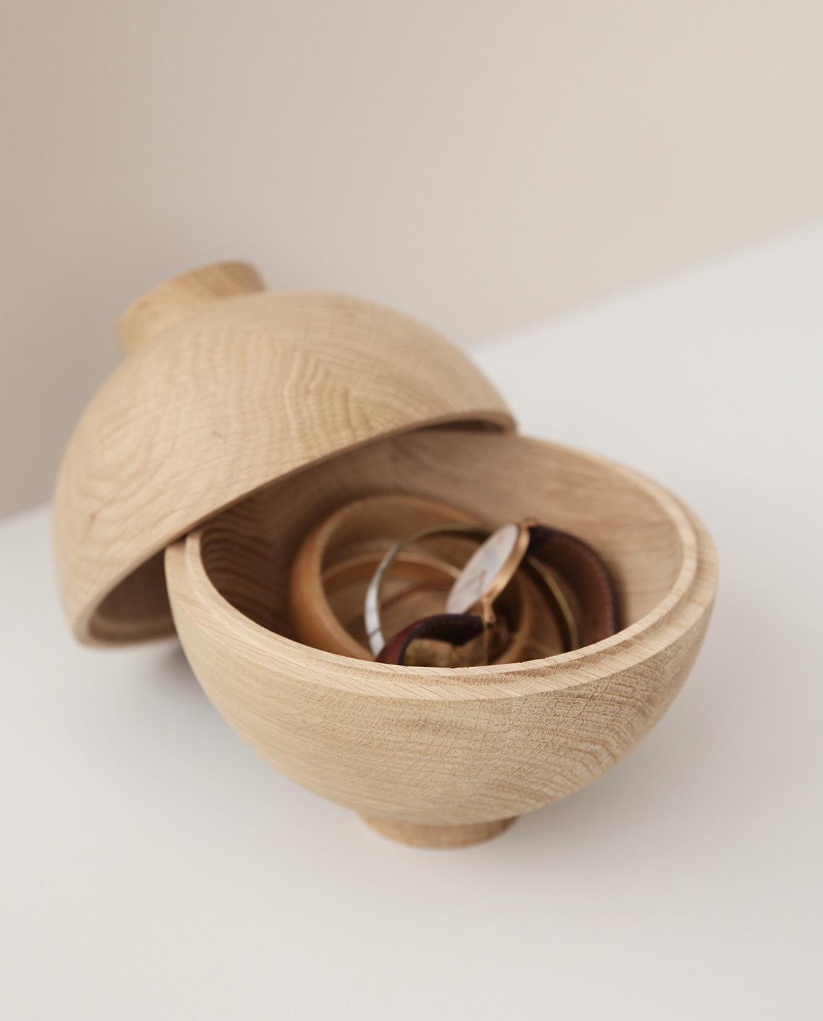 Aufbewahrungsgefäß Wooden Sphere Ø 12 cm