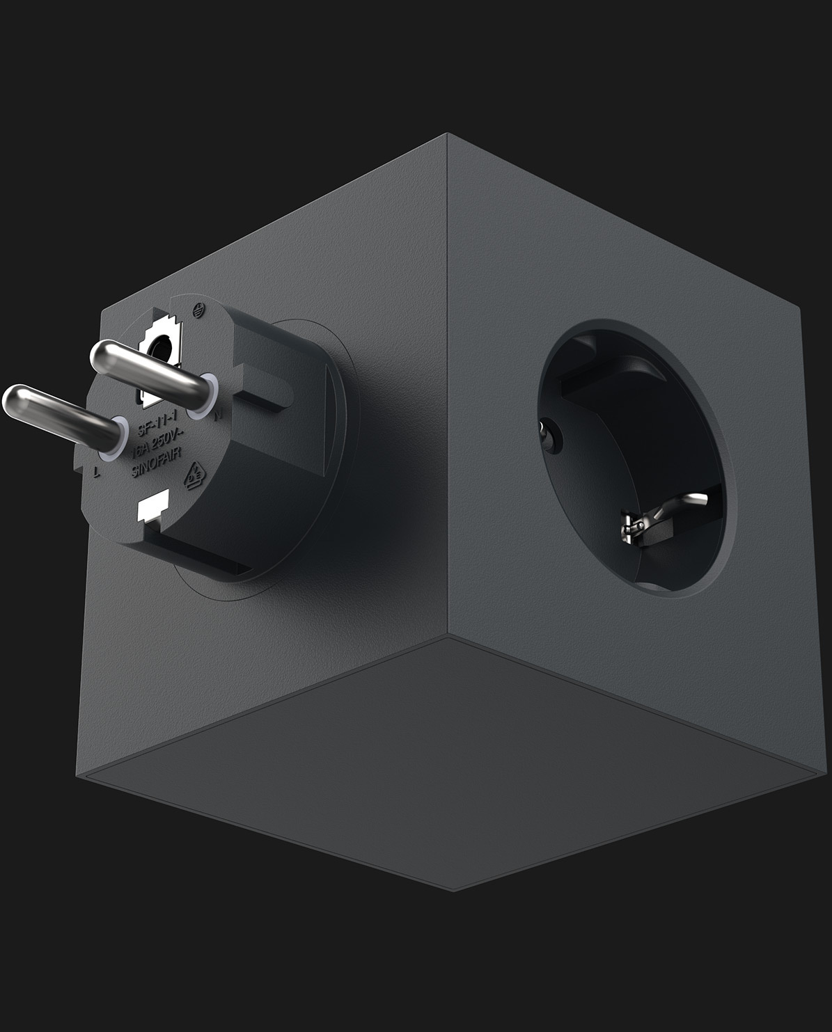 Avolt Mehrfachstecker Square 2 USB C wall mounted One Size