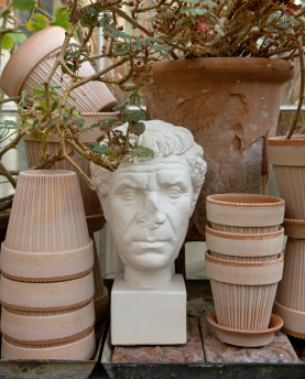 Bergs Potter Blumentopf Simona Raw Pot inkl. Untersetzer
