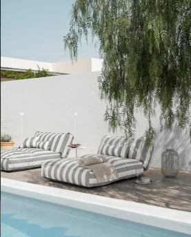 blomus Kissen Stay Outdoor gestreift