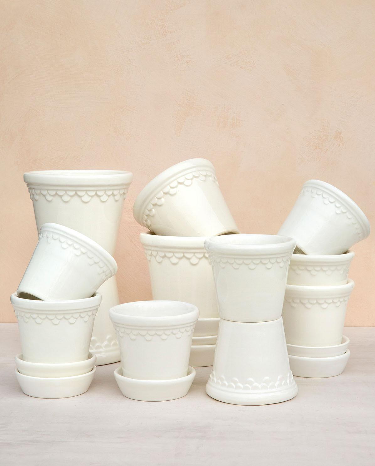 Blumentopf The Københavner Glazed Pot inkl. Untersetzer ⌀ 14 cm