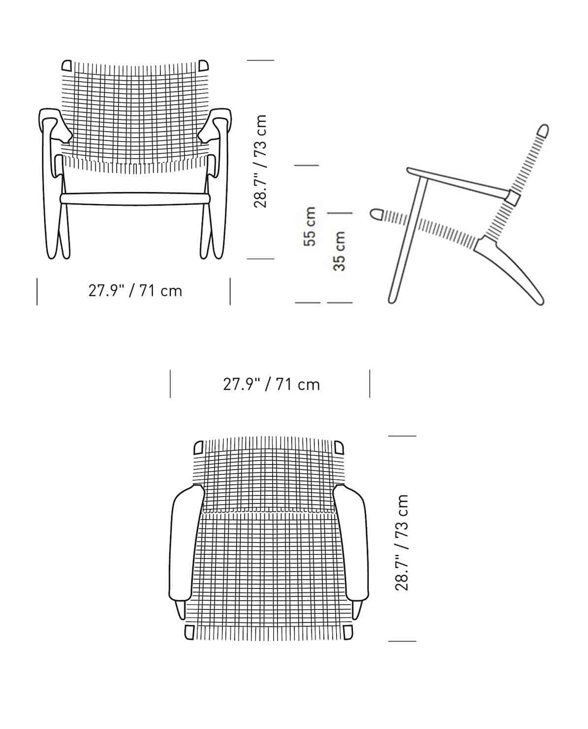 Sessel CH25 Eiche One Size