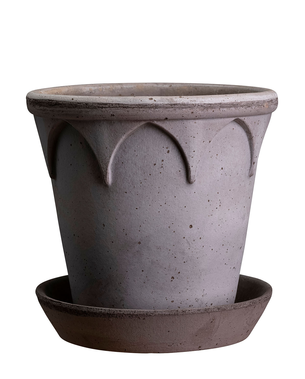 Bergs Potter Blumentopf The Elisabeth Raw Pot inkl. Untersetzer ⌀ 21 cm