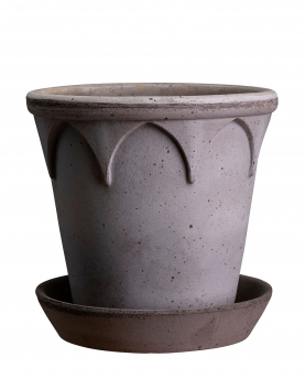 Bergs Potter Blumentopf The Elisabeth Raw Pot inkl. Untersetzer