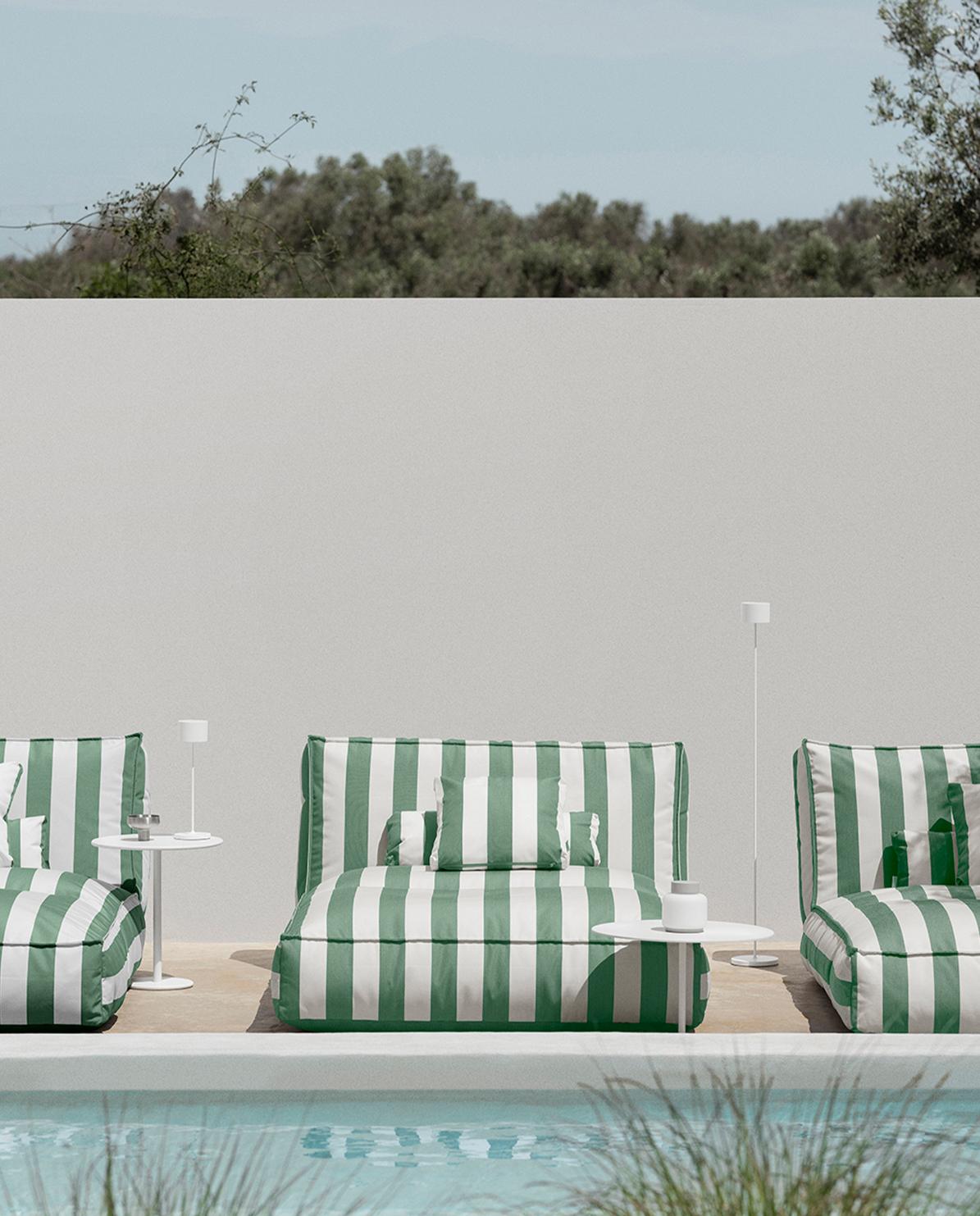 Kissen Stay Outdoor gestreift 45 x 45 cm